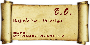 Bajnóczi Orsolya névjegykártya
