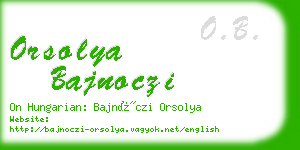 orsolya bajnoczi business card